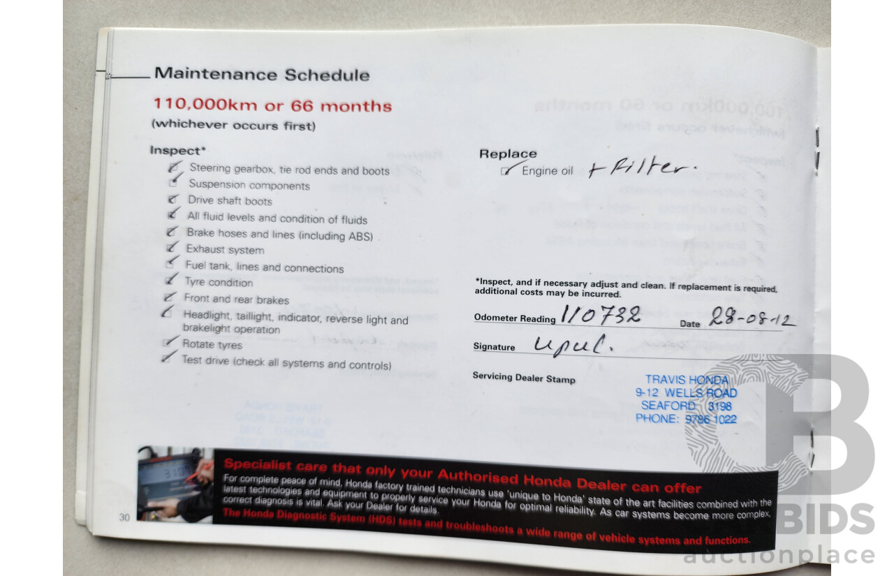 8/2006 Honda CRV (4x4) Sport 2005 UPGRADE 4d Wagon Gold 2.4L