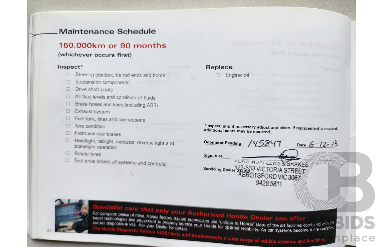 8/2006 Honda CRV (4x4) Sport 2005 UPGRADE 4d Wagon Gold 2.4L