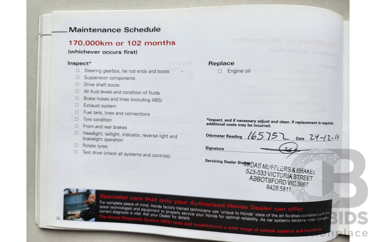 8/2006 Honda CRV (4x4) Sport 2005 UPGRADE 4d Wagon Gold 2.4L