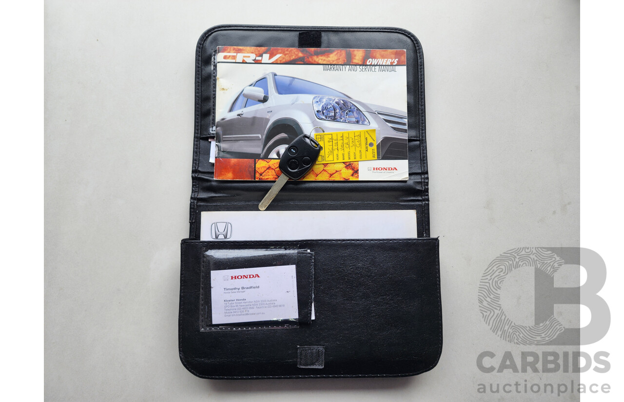 8/2006 Honda CRV (4x4) Sport 2005 UPGRADE 4d Wagon Gold 2.4L