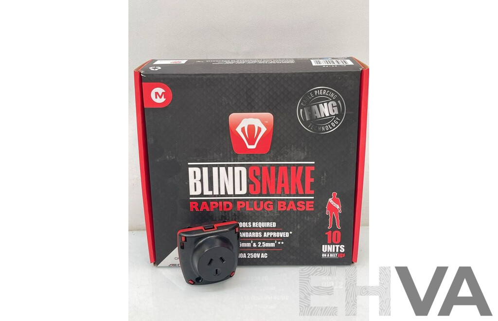 Blind Snake Rapid Plug Base - Lot of 10 - Brand New