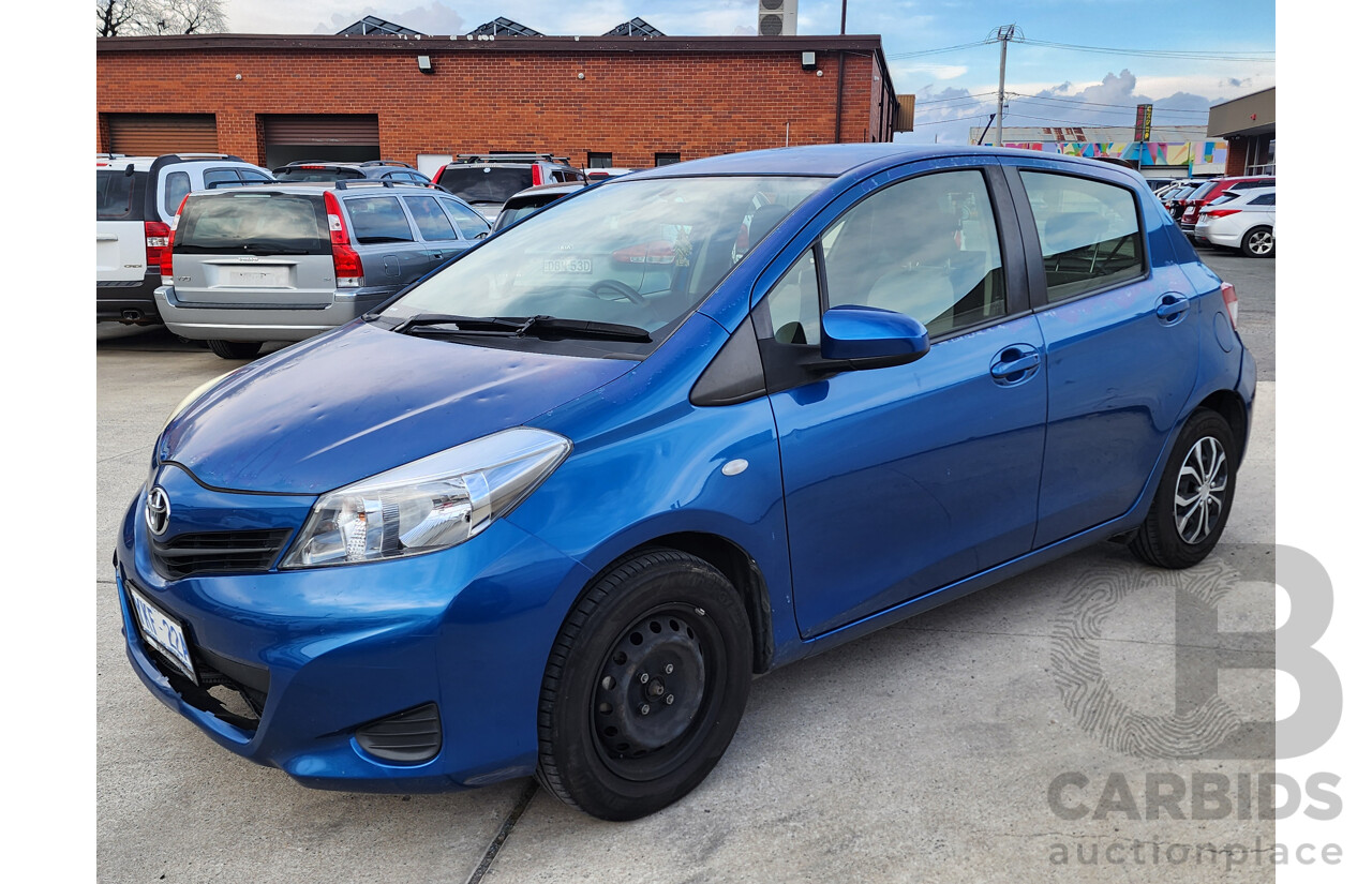 6/2012 Toyota Yaris YR NCP130R 3d Hatchback Blue 1.3L