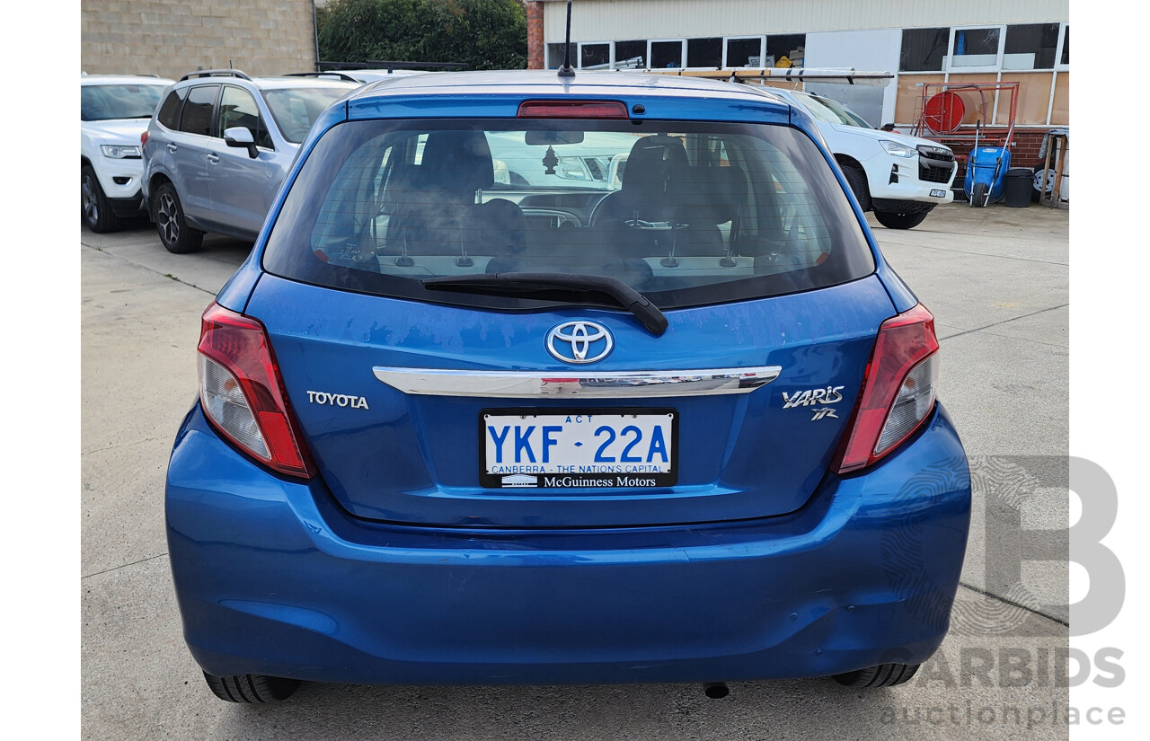 6/2012 Toyota Yaris YR NCP130R 3d Hatchback Blue 1.3L