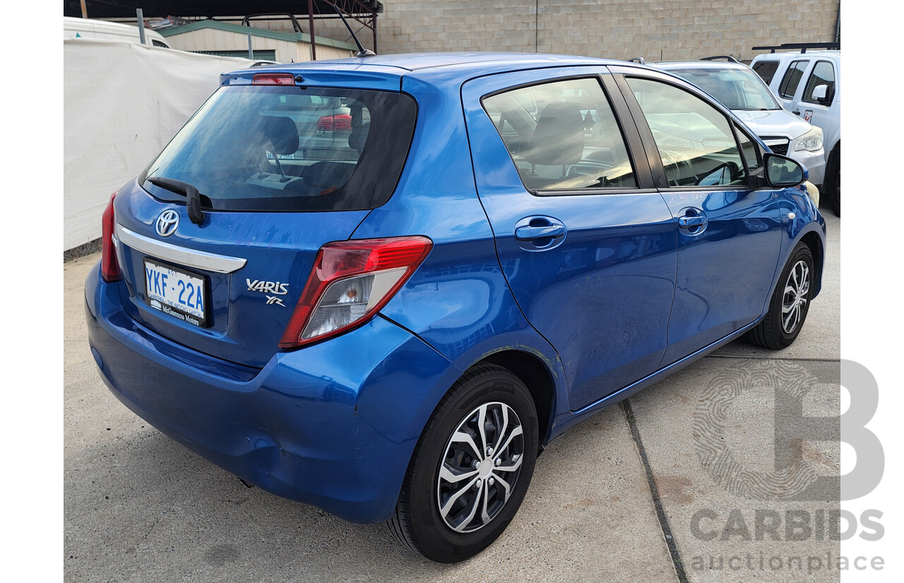 6/2012 Toyota Yaris YR NCP130R 3d Hatchback Blue 1.3L