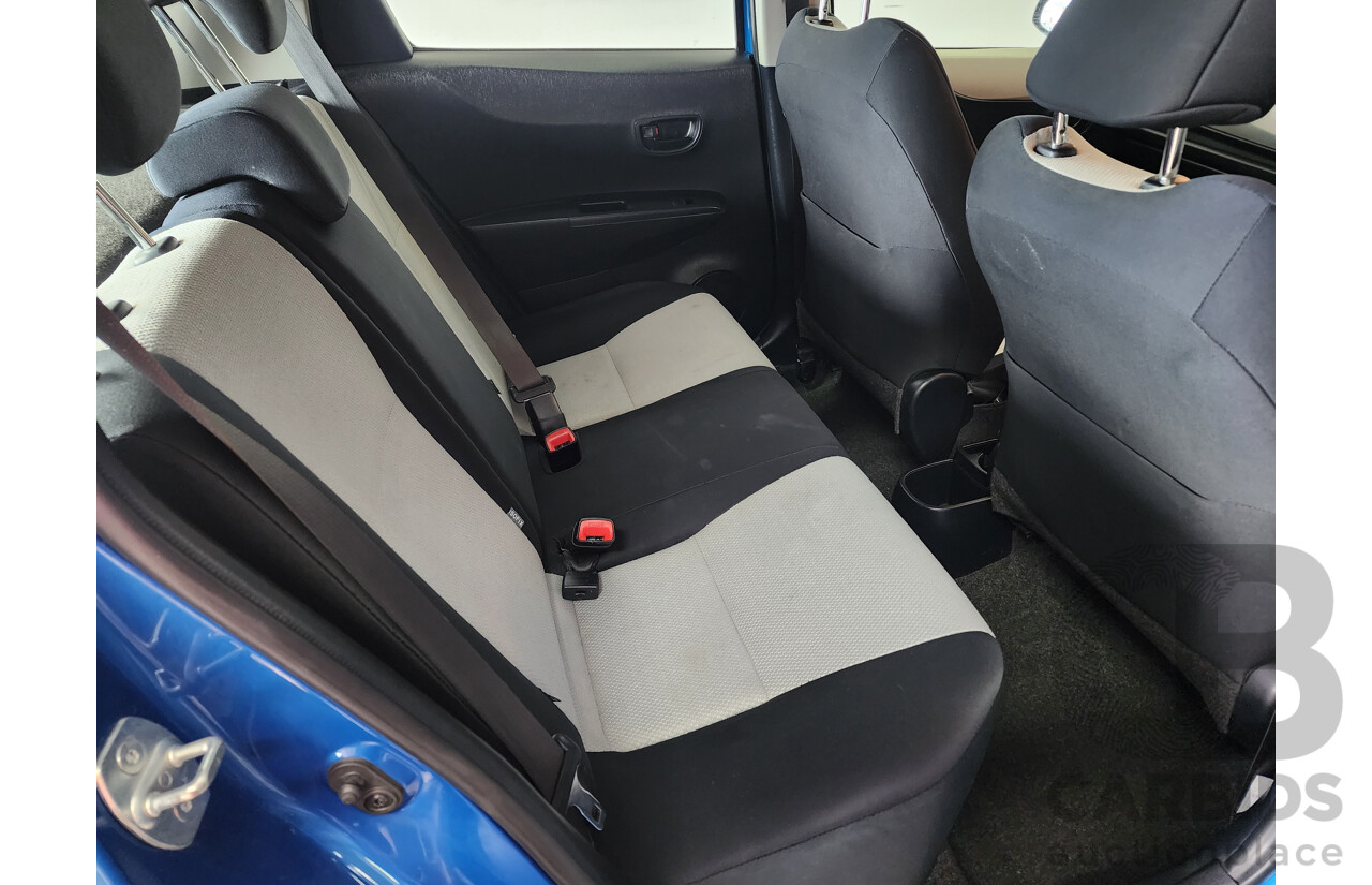 6/2012 Toyota Yaris YR NCP130R 3d Hatchback Blue 1.3L