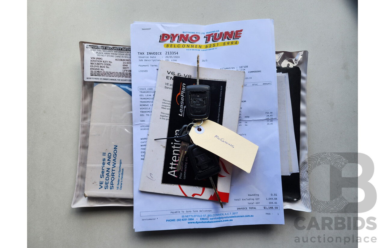 3/2013 Holden Commodore Omega VE II MY12.5 4d Sportwagon Red 3.0L