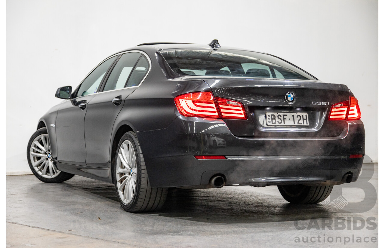 8/2010 BMW 535i F10 4d Sedan Sophisto Grey Brilliant Effect Metallic Turbo 3.0L