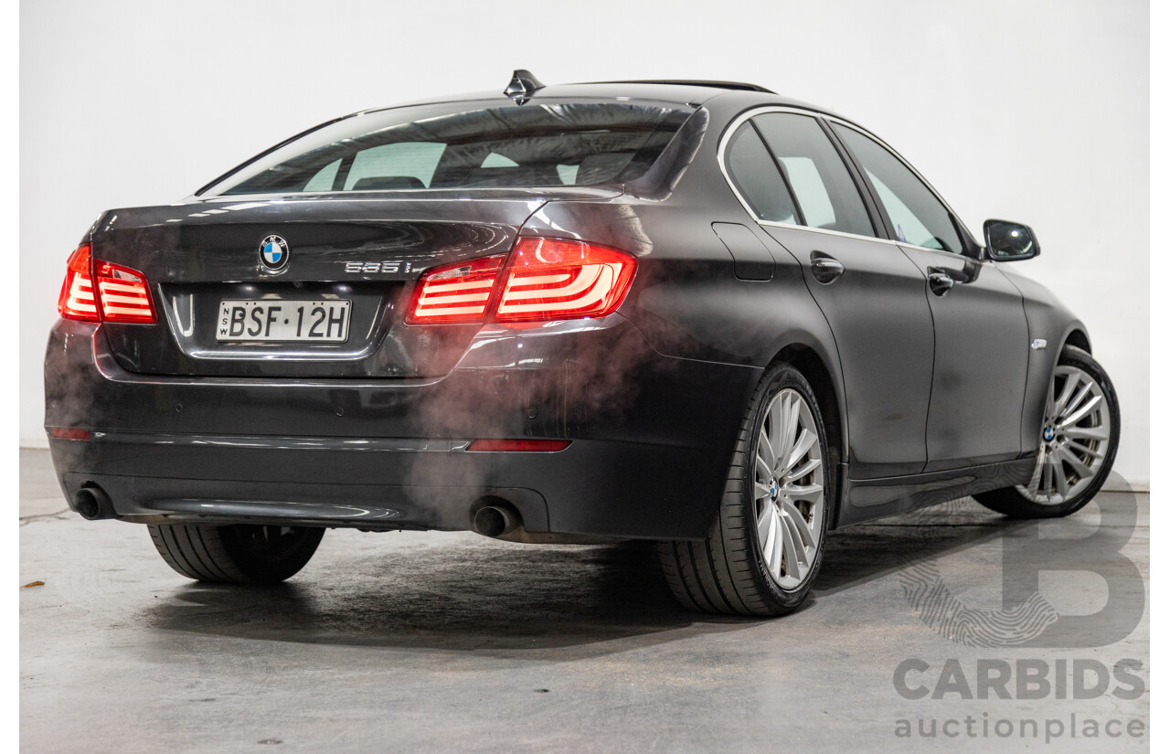 8/2010 BMW 535i F10 4d Sedan Sophisto Grey Brilliant Effect Metallic Turbo 3.0L