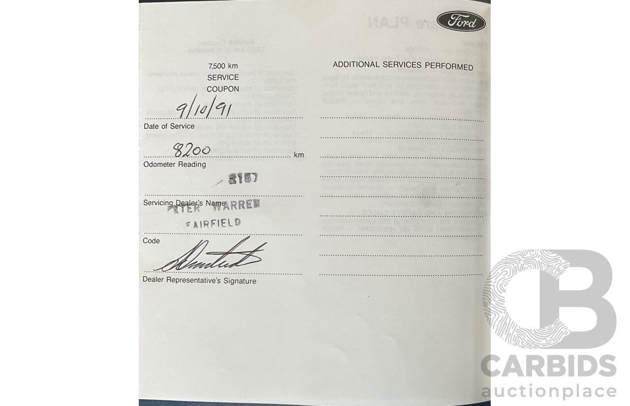 7/1990 Ford Telstar TX5 GHIA AV 5d Hatchback Jeans Blue 2.2L