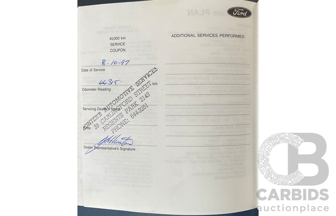 7/1990 Ford Telstar TX5 GHIA AV 5d Hatchback Jeans Blue 2.2L