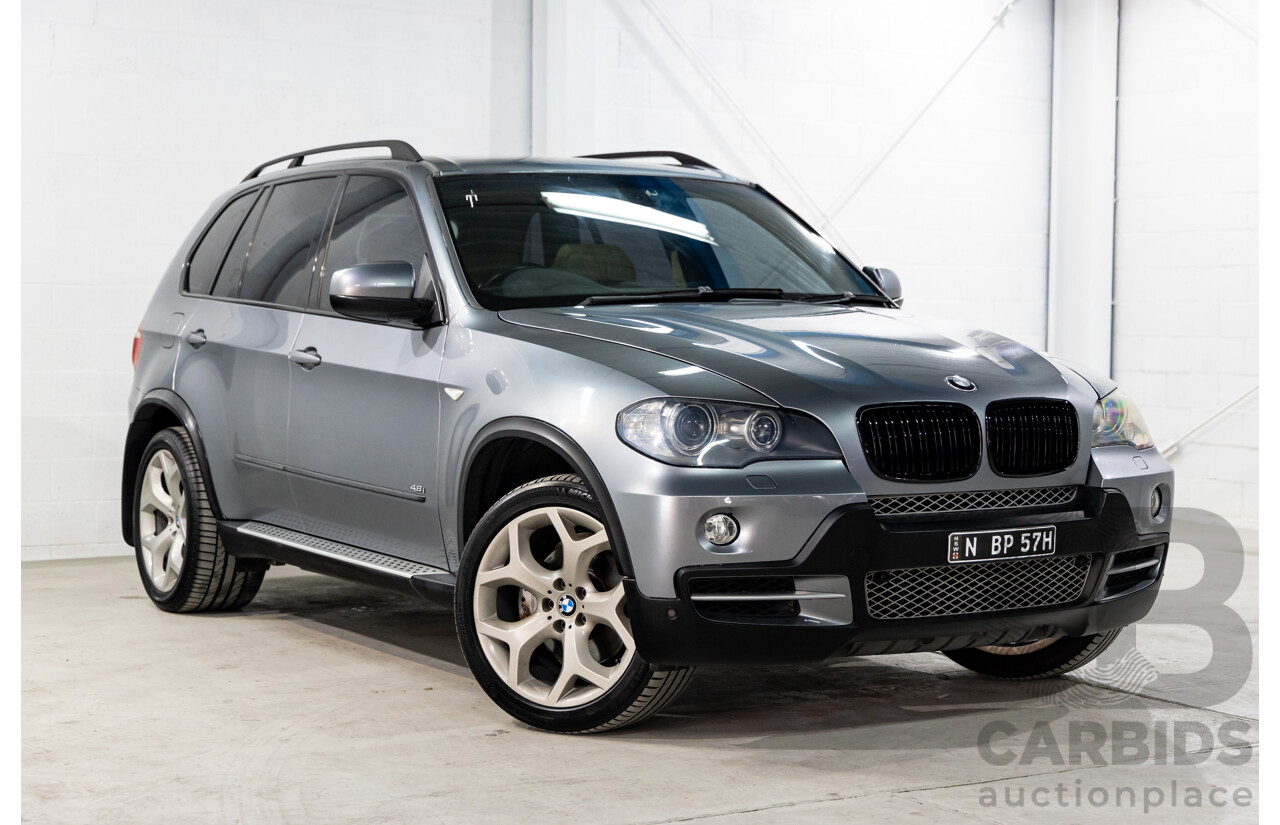11/2007 Bmw X5 4.8i E70 xDrive (4x4) 4d Wagon Space Grey Metallic V8 4.8L
