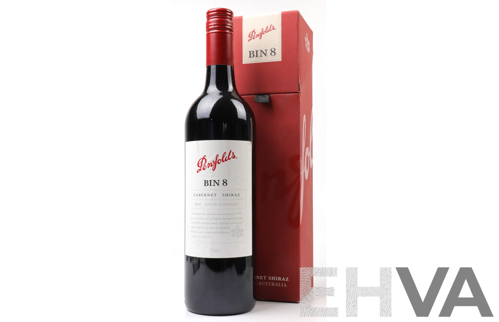 Penfolds Bin 8 Cabernet Shiraz Vintage 2010 in Original Box