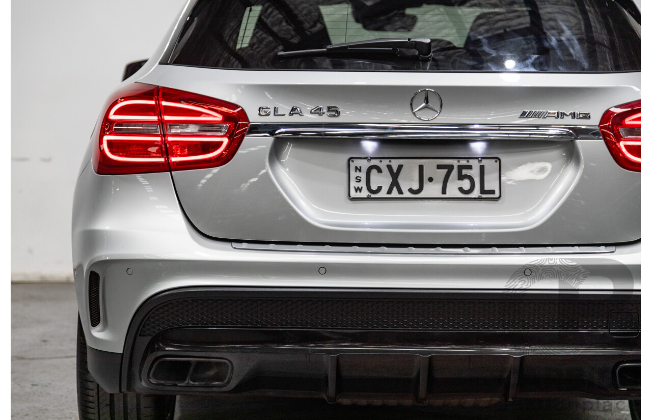 2/2015 Mercedes Benz GLA45 AMG 4matic (AWD) X156 MY15 4d Wagon Polar Silver Metallic Turbo 2.0L