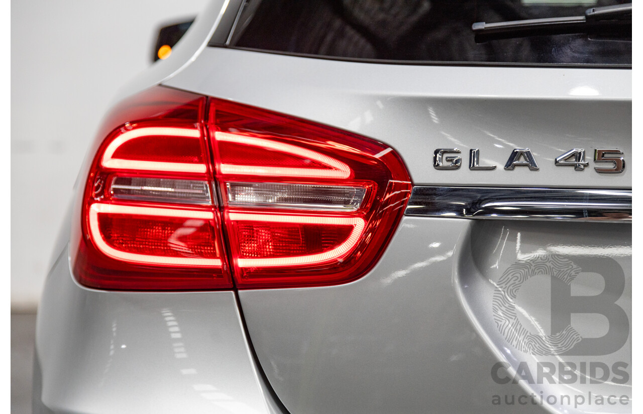 2/2015 Mercedes Benz GLA45 AMG 4matic (AWD) X156 MY15 4d Wagon Polar Silver Metallic Turbo 2.0L