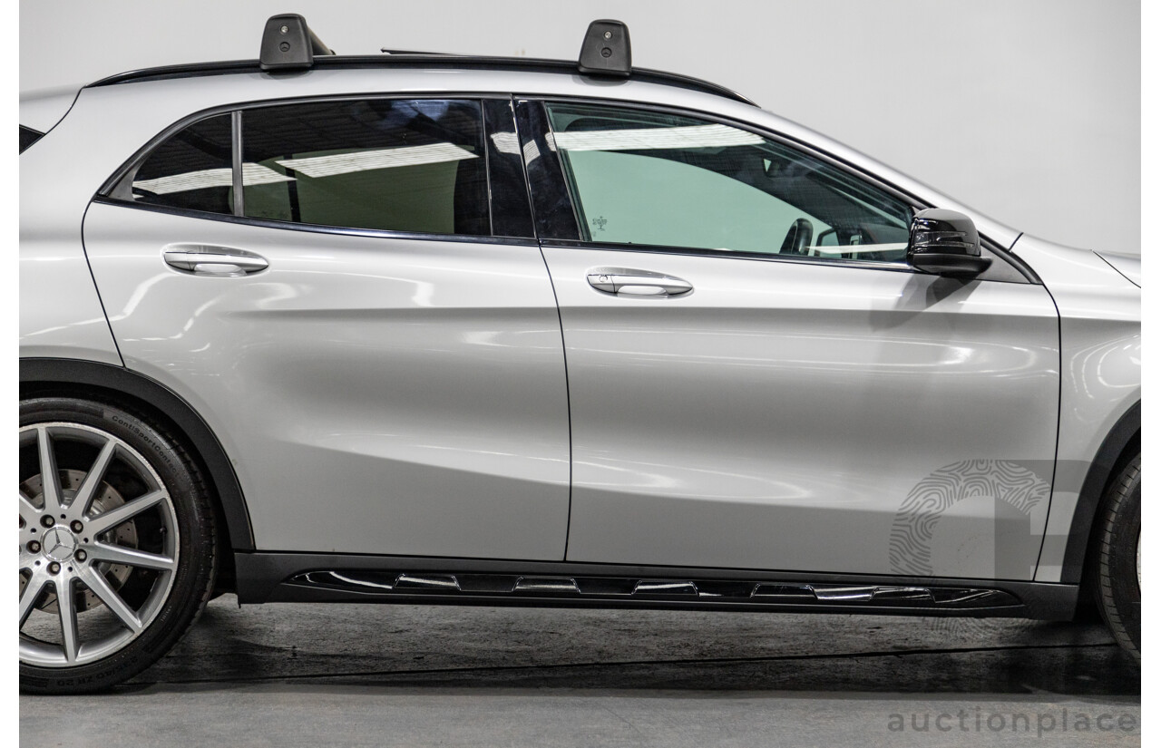 2/2015 Mercedes Benz GLA45 AMG 4matic (AWD) X156 MY15 4d Wagon Polar Silver Metallic Turbo 2.0L