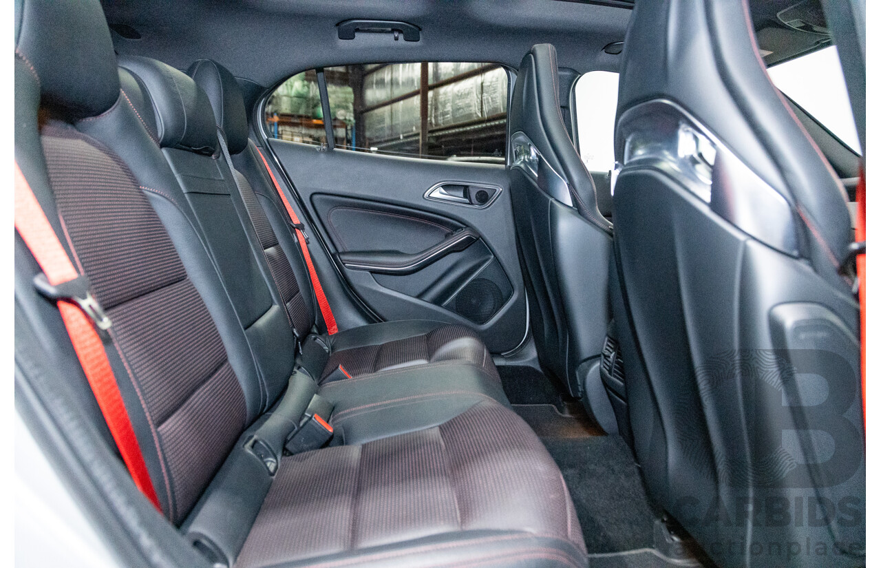 2/2015 Mercedes Benz GLA45 AMG 4matic (AWD) X156 MY15 4d Wagon Polar Silver Metallic Turbo 2.0L