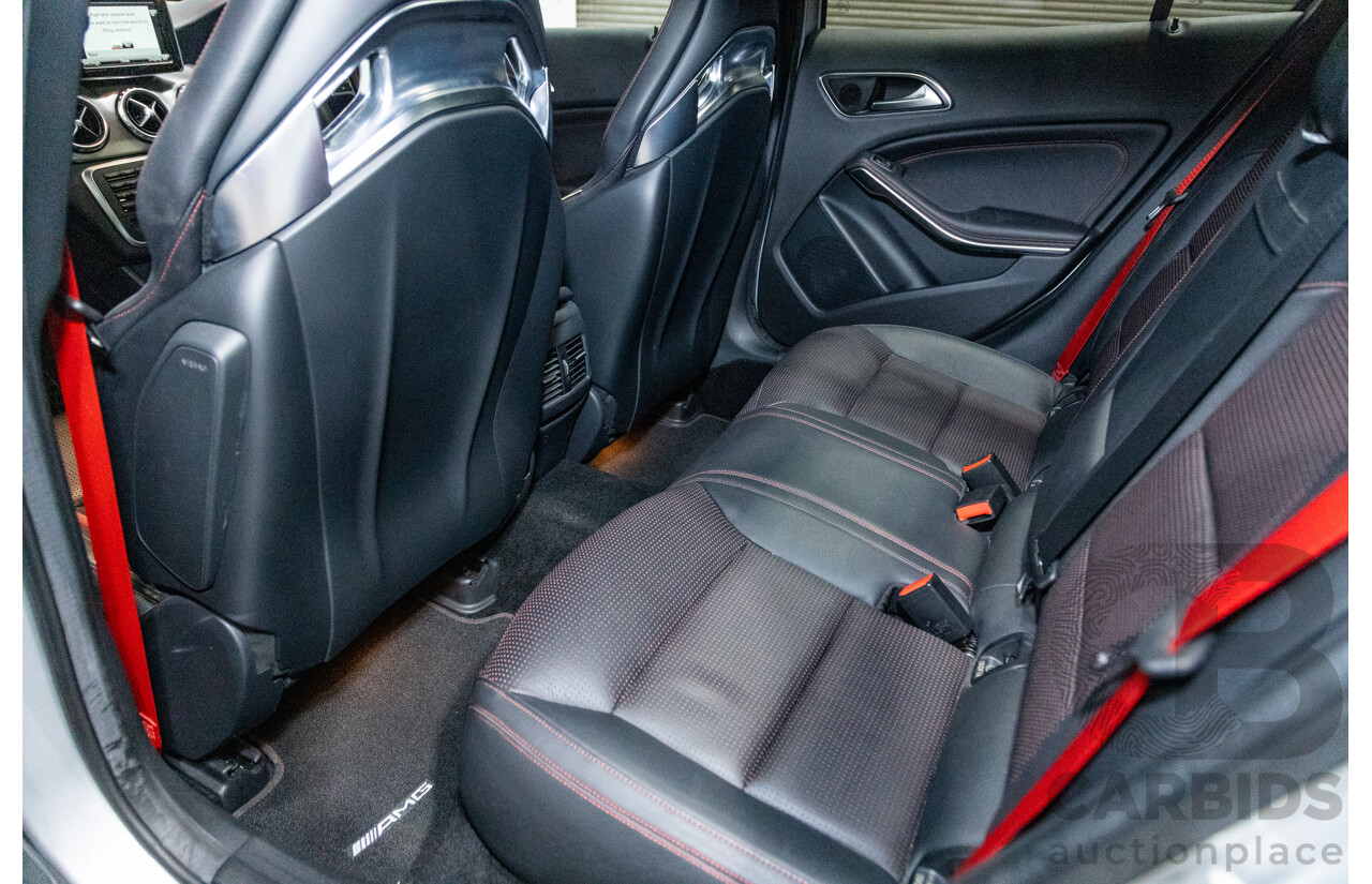 2/2015 Mercedes Benz GLA45 AMG 4matic (AWD) X156 MY15 4d Wagon Polar Silver Metallic Turbo 2.0L