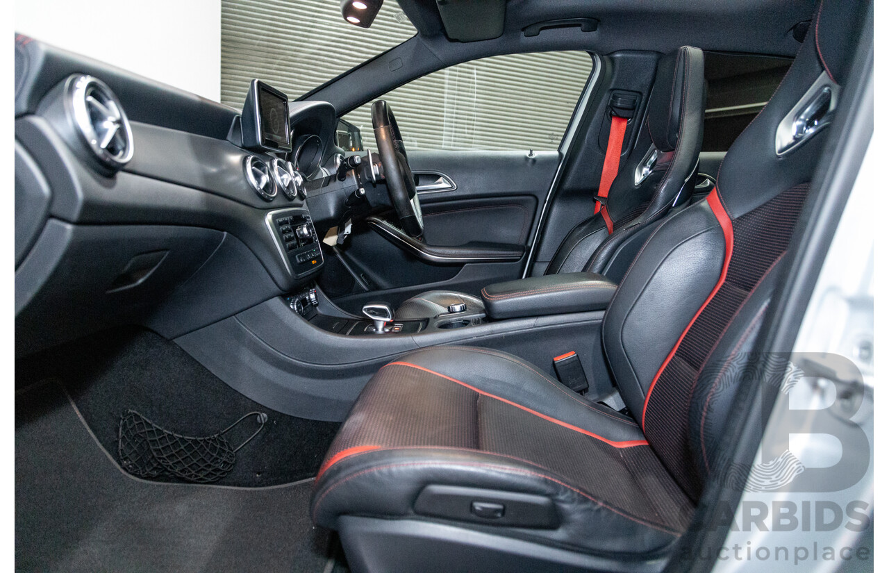 2/2015 Mercedes Benz GLA45 AMG 4matic (AWD) X156 MY15 4d Wagon Polar Silver Metallic Turbo 2.0L