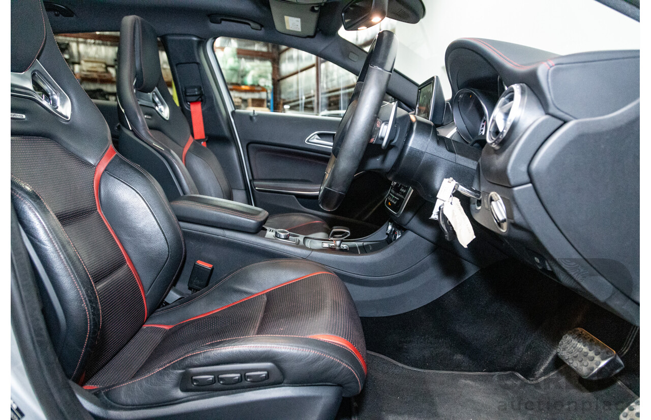 2/2015 Mercedes Benz GLA45 AMG 4matic (AWD) X156 MY15 4d Wagon Polar Silver Metallic Turbo 2.0L