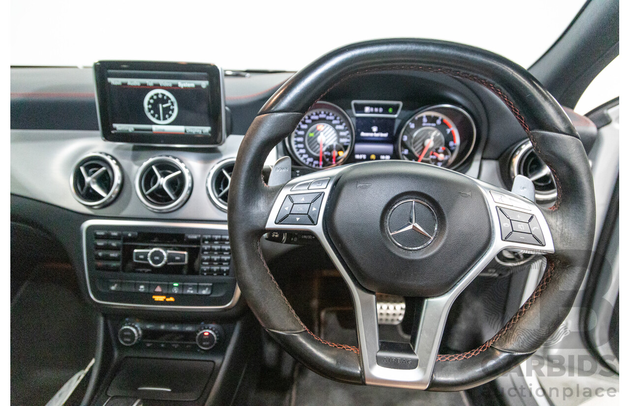 2/2015 Mercedes Benz GLA45 AMG 4matic (AWD) X156 MY15 4d Wagon Polar Silver Metallic Turbo 2.0L