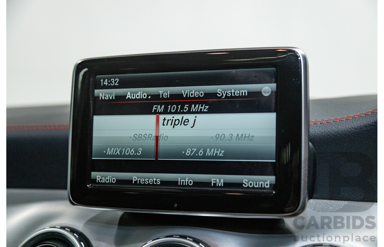 2/2015 Mercedes Benz GLA45 AMG 4matic (AWD) X156 MY15 4d Wagon Polar Silver Metallic Turbo 2.0L