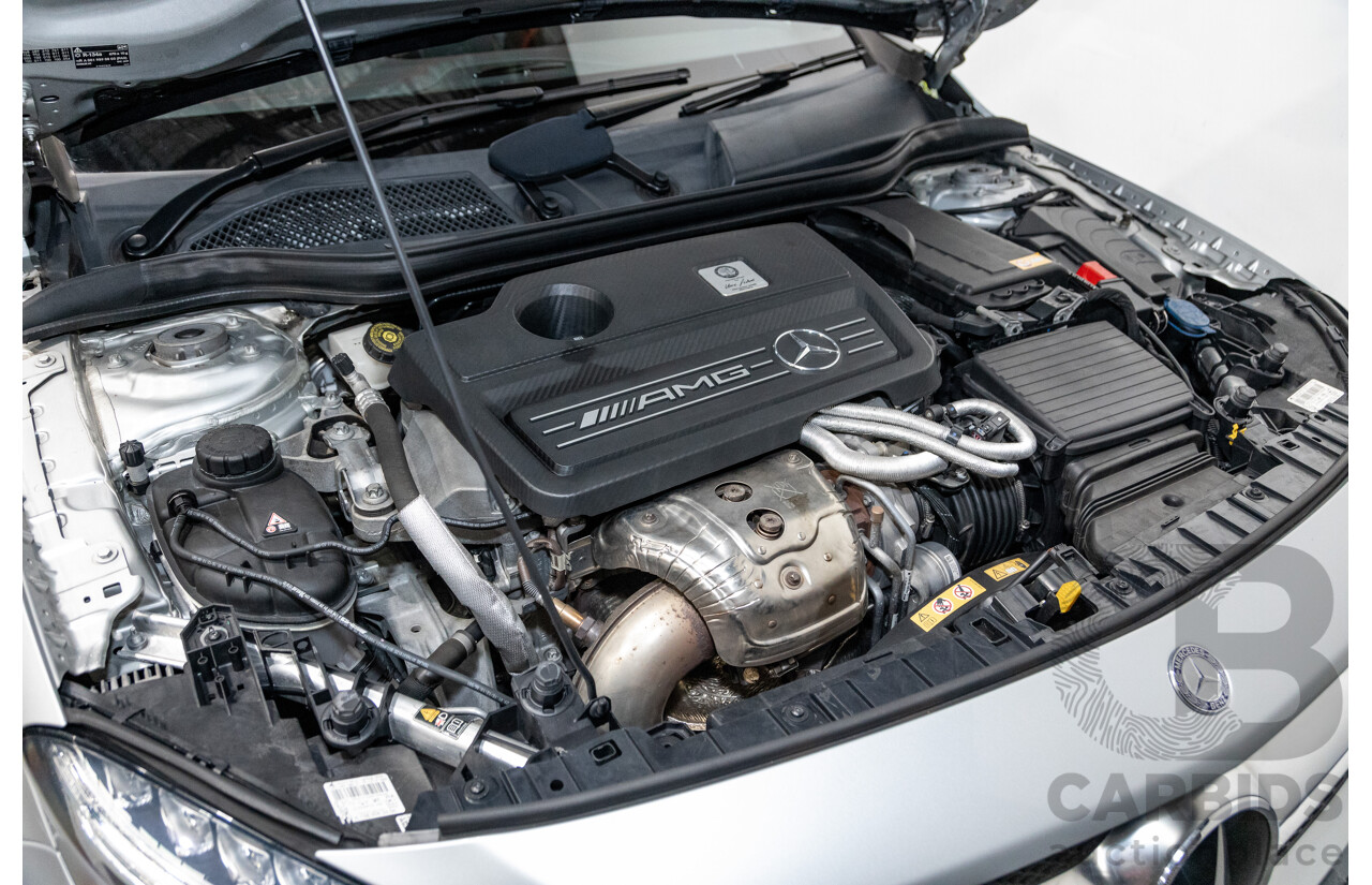 2/2015 Mercedes Benz GLA45 AMG 4matic (AWD) X156 MY15 4d Wagon Polar Silver Metallic Turbo 2.0L