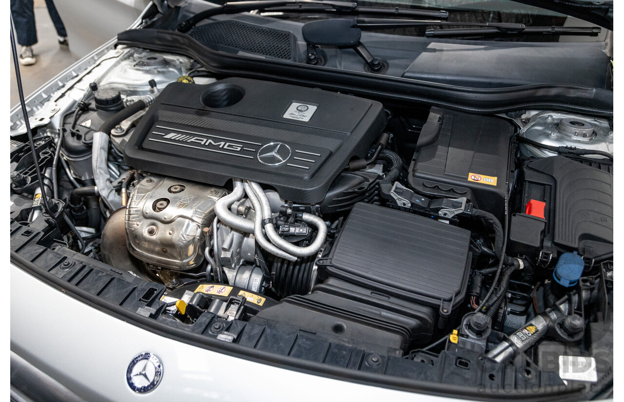 2/2015 Mercedes Benz GLA45 AMG 4matic (AWD) X156 MY15 4d Wagon Polar Silver Metallic Turbo 2.0L