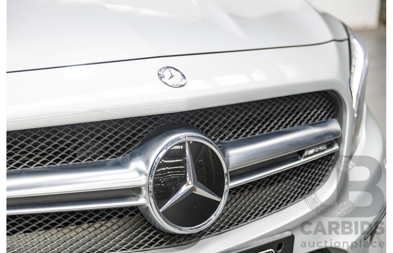 2/2015 Mercedes Benz GLA45 AMG 4matic (AWD) X156 MY15 4d Wagon Polar Silver Metallic Turbo 2.0L