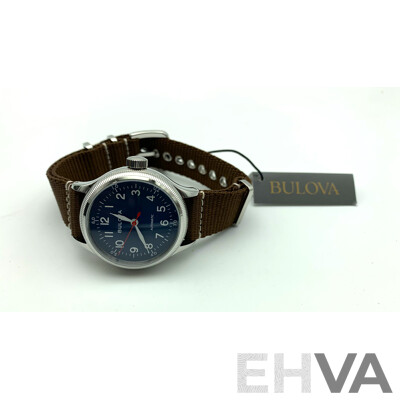 Bulova Classic Hack Automatic Military Men's Watch - 96A282