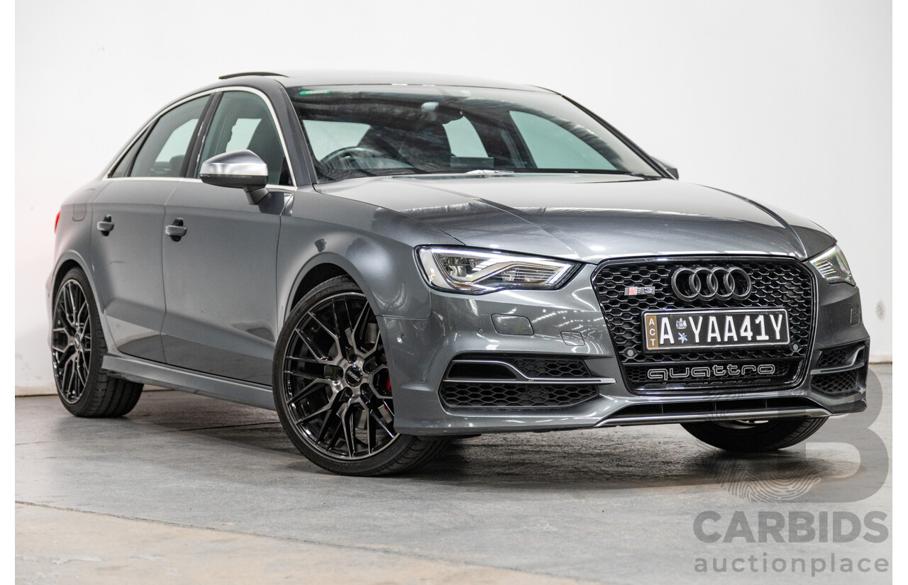 7/2015 Audi S3 2.0 TFSI Quattro (AWD) 8V MY15 4d Sedan Daytona Grey Turbo 2.0L