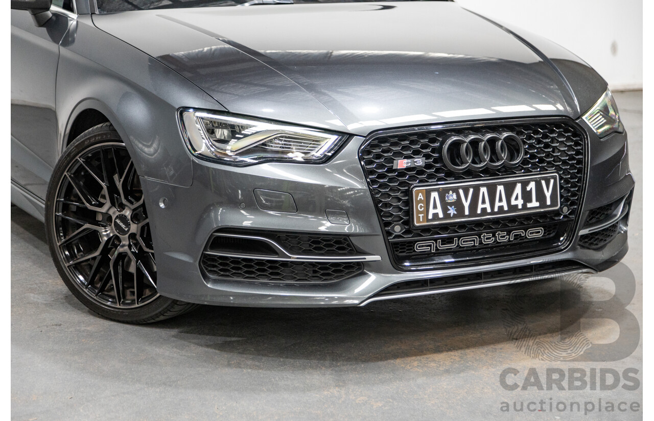 7/2015 Audi S3 2.0 TFSI Quattro (AWD) 8V MY15 4d Sedan Daytona Grey Turbo 2.0L