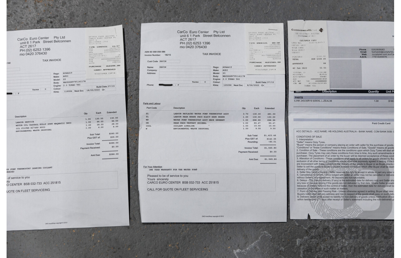 7/2015 Audi S3 2.0 TFSI Quattro (AWD) 8V MY15 4d Sedan Daytona Grey Turbo 2.0L