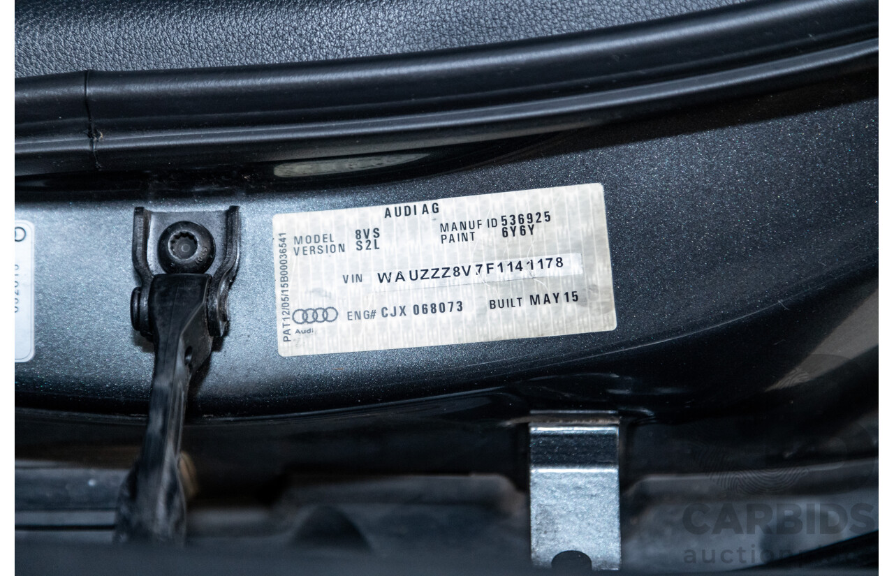 7/2015 Audi S3 2.0 TFSI Quattro (AWD) 8V MY15 4d Sedan Daytona Grey Turbo 2.0L