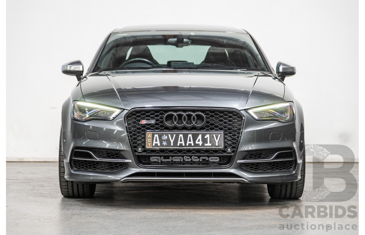 7/2015 Audi S3 2.0 TFSI Quattro (AWD) 8V MY15 4d Sedan Daytona Grey Turbo 2.0L