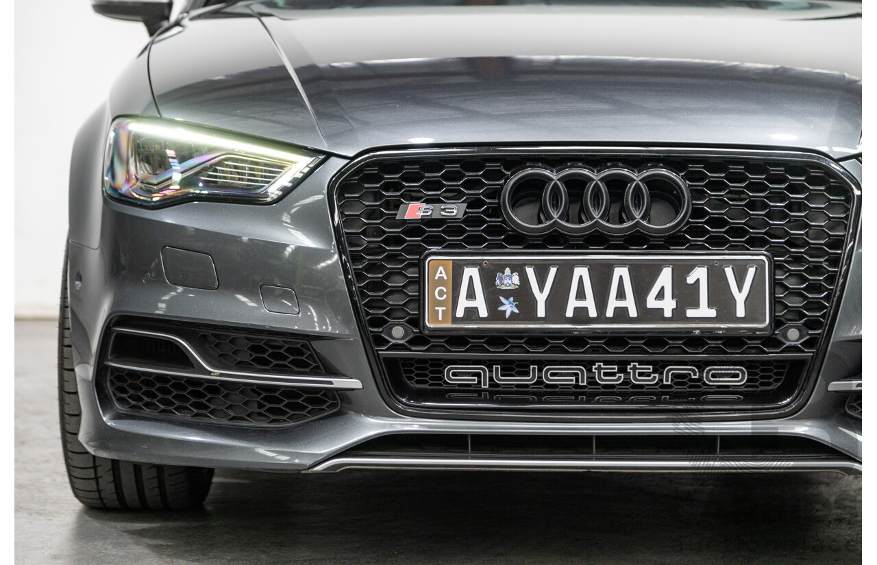 7/2015 Audi S3 2.0 TFSI Quattro (AWD) 8V MY15 4d Sedan Daytona Grey Turbo 2.0L
