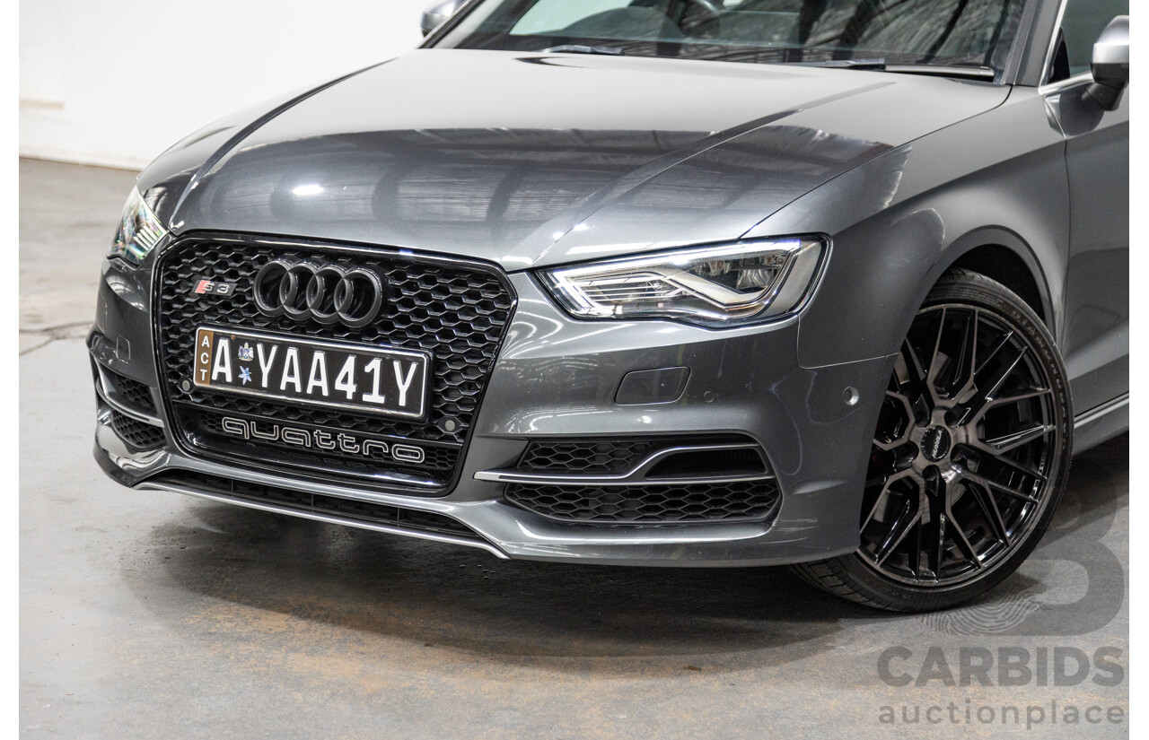 7/2015 Audi S3 2.0 TFSI Quattro (AWD) 8V MY15 4d Sedan Daytona Grey Turbo 2.0L
