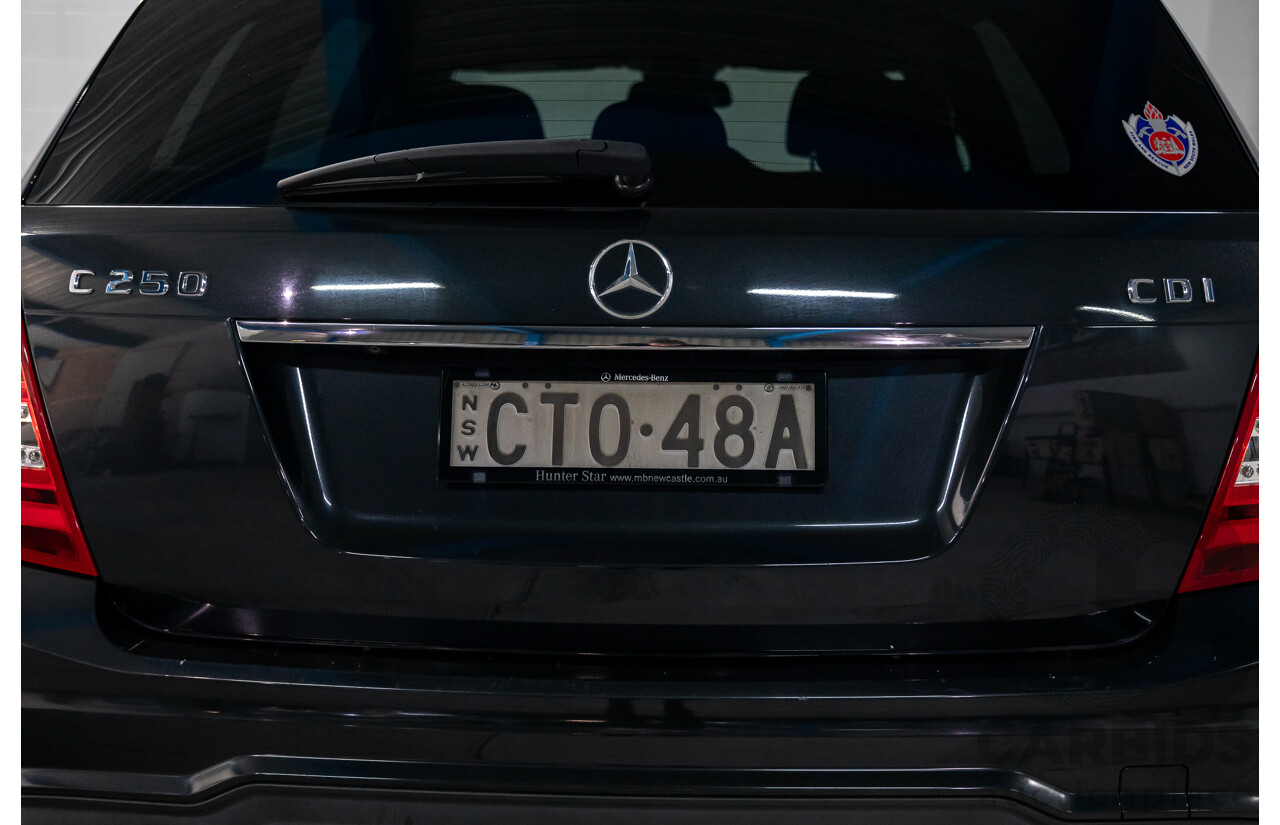 8/2014 Mercedes Benz C250 CDI Elegance W204 MY14 4d Wagon Magnetite Black Metallic Turbo Diesel 2.1L