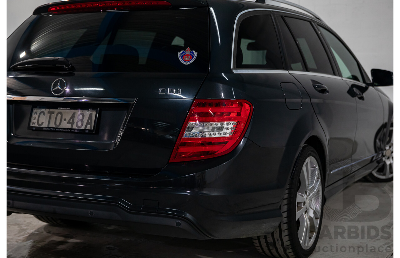 8/2014 Mercedes Benz C250 CDI Elegance W204 MY14 4d Wagon Magnetite Black Metallic Turbo Diesel 2.1L