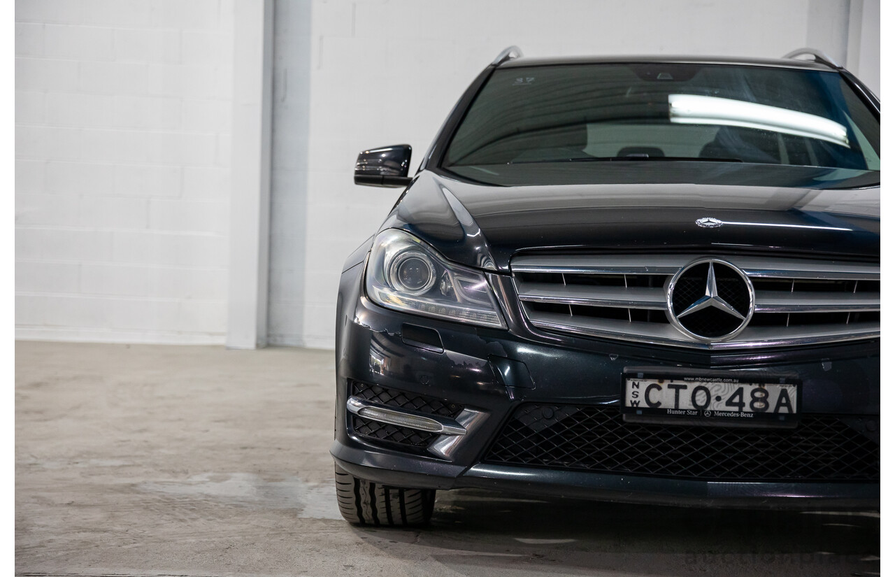 8/2014 Mercedes Benz C250 CDI Elegance W204 MY14 4d Wagon Magnetite Black Metallic Turbo Diesel 2.1L