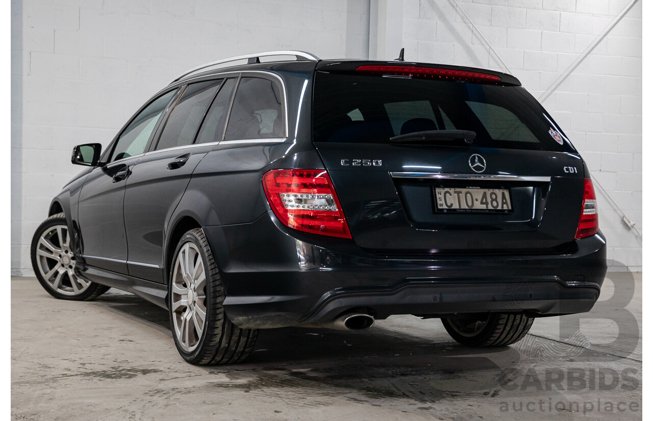 8/2014 Mercedes Benz C250 CDI Elegance W204 MY14 4d Wagon Magnetite Black Metallic Turbo Diesel 2.1L