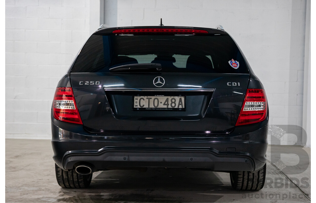 8/2014 Mercedes Benz C250 CDI Elegance W204 MY14 4d Wagon Magnetite Black Metallic Turbo Diesel 2.1L