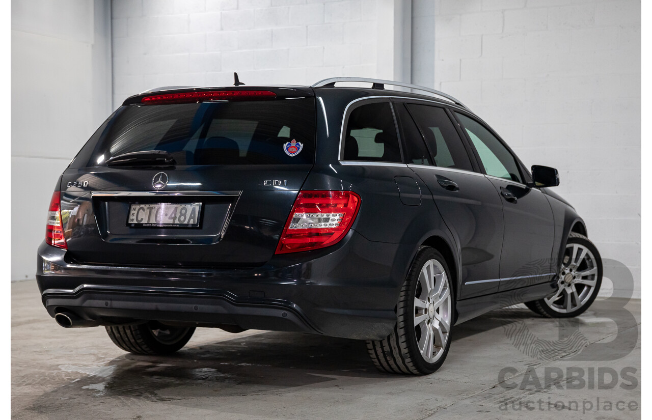 8/2014 Mercedes Benz C250 CDI Elegance W204 MY14 4d Wagon Magnetite Black Metallic Turbo Diesel 2.1L