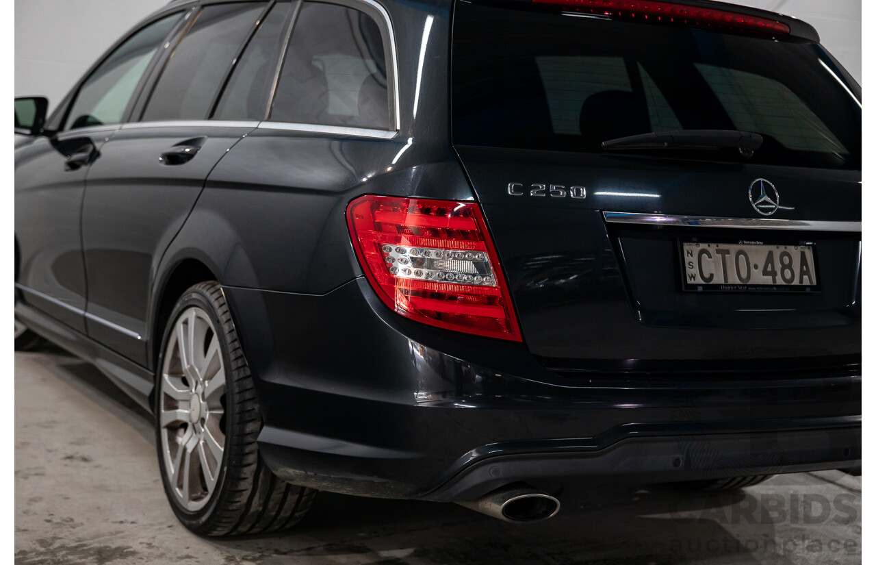8/2014 Mercedes Benz C250 CDI Elegance W204 MY14 4d Wagon Magnetite Black Metallic Turbo Diesel 2.1L