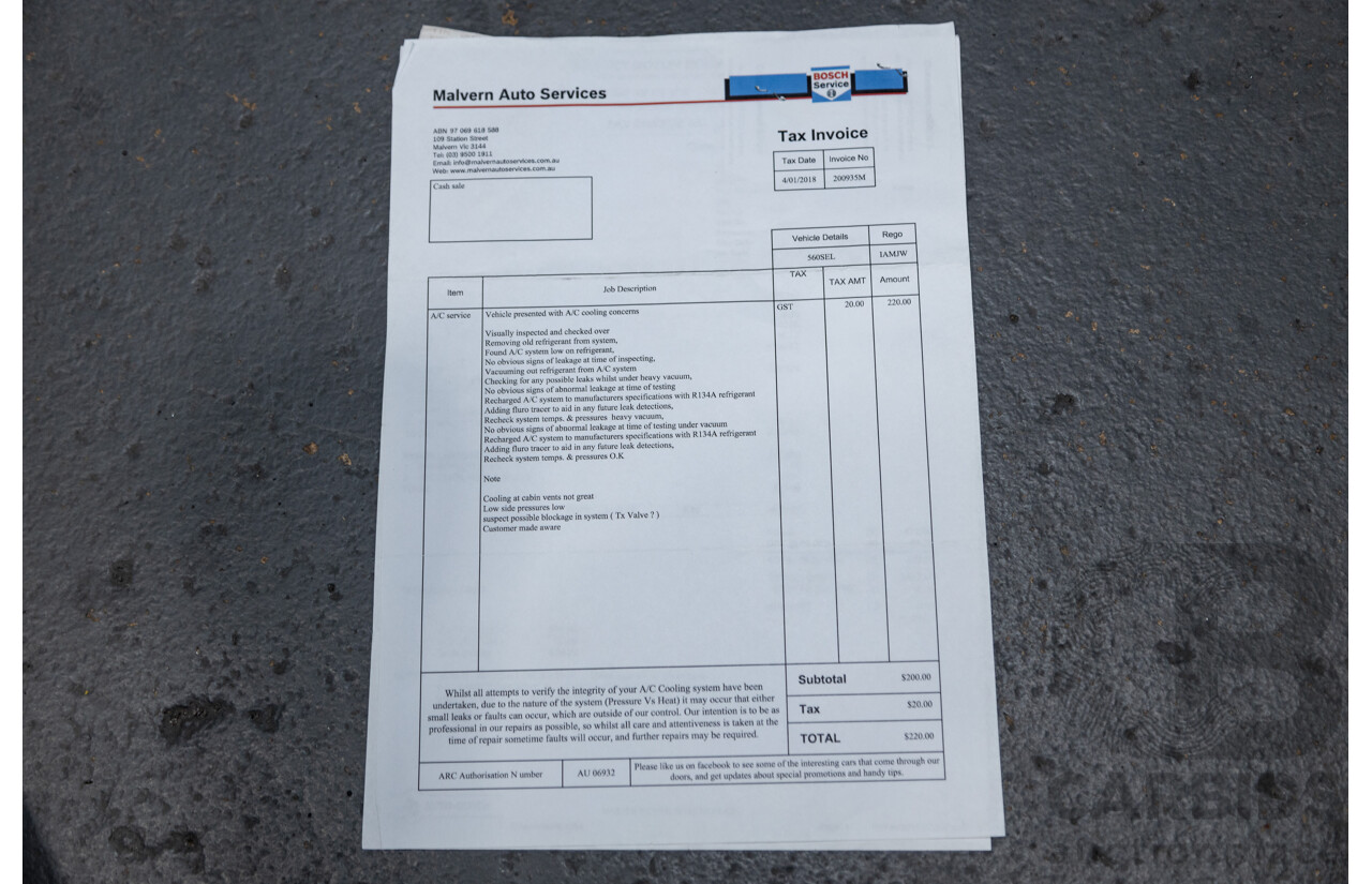 6/1990 Mercedes Benz 560 SEL W126 4d Sedan Smoke Silver Metallic V8 5.6L