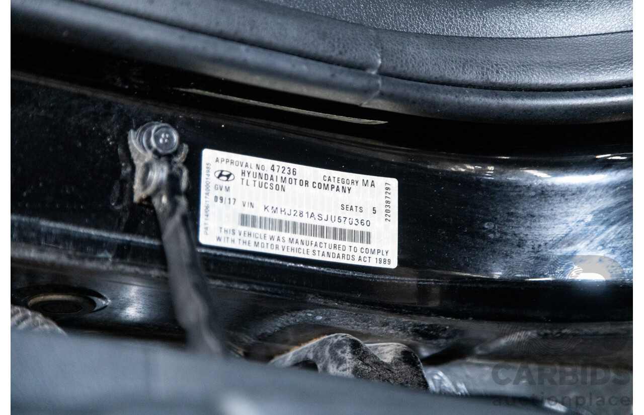 09/2017 Hyundai Tucson Active (AWD) TL2 MY18 4d Wagon Phantom Black Pearl Turbo Diesel 2.0L