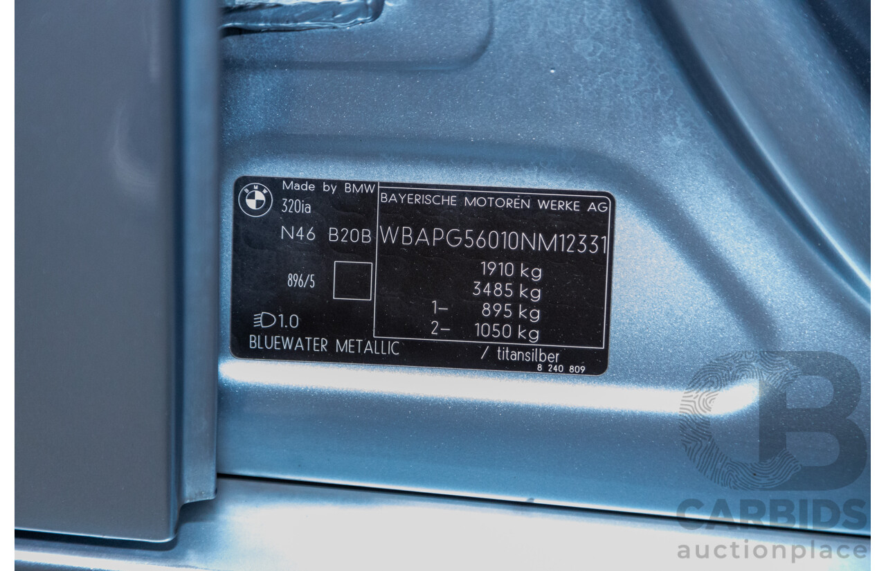 4/2009 BMW 320i Executive E90 MY09 4d Sedan Bluewater Metallic 2.0L