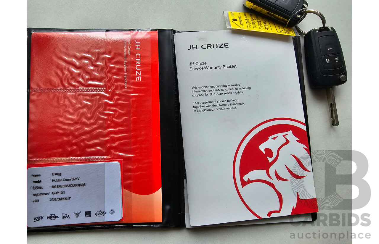 8/2012 Holden Cruze SRi V JH MY12 4d Sedan White 1.4L