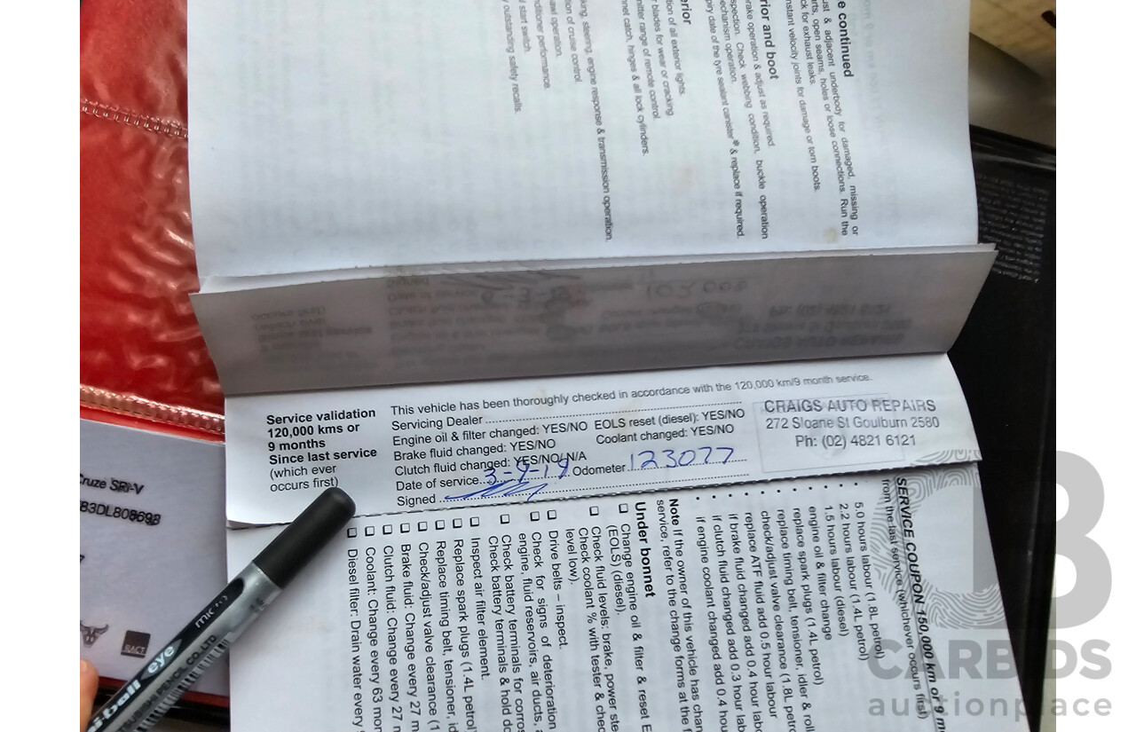 8/2012 Holden Cruze SRi V JH MY12 4d Sedan White 1.4L