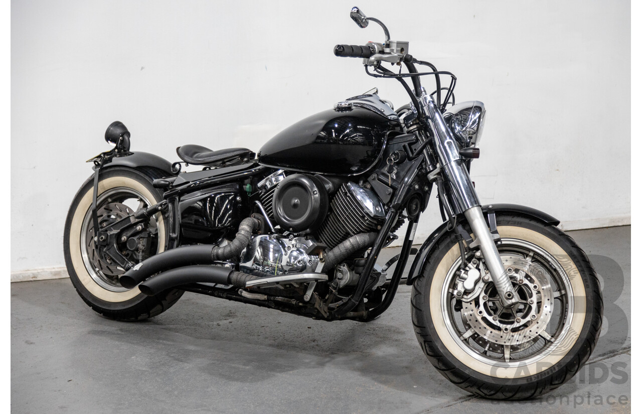 09/2007 Yamaha V-Star XVS1100 Custom Cruiser Motorcycle Black 1063cc