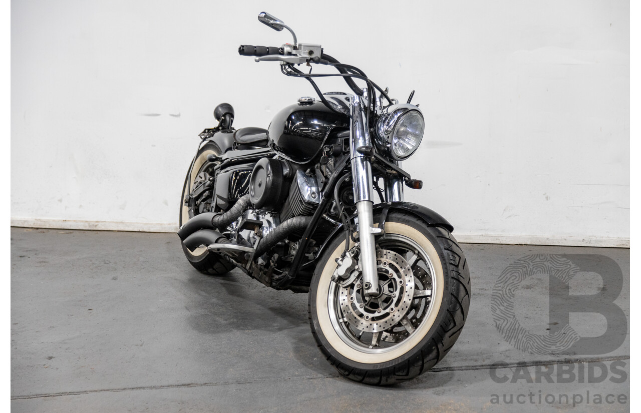 09/2007 Yamaha V-Star XVS1100 Custom Cruiser Motorcycle Black 1063cc